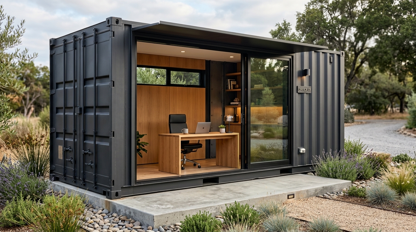 Example design of 20ft container office cabin